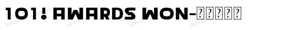 101! Awards Won字体转换